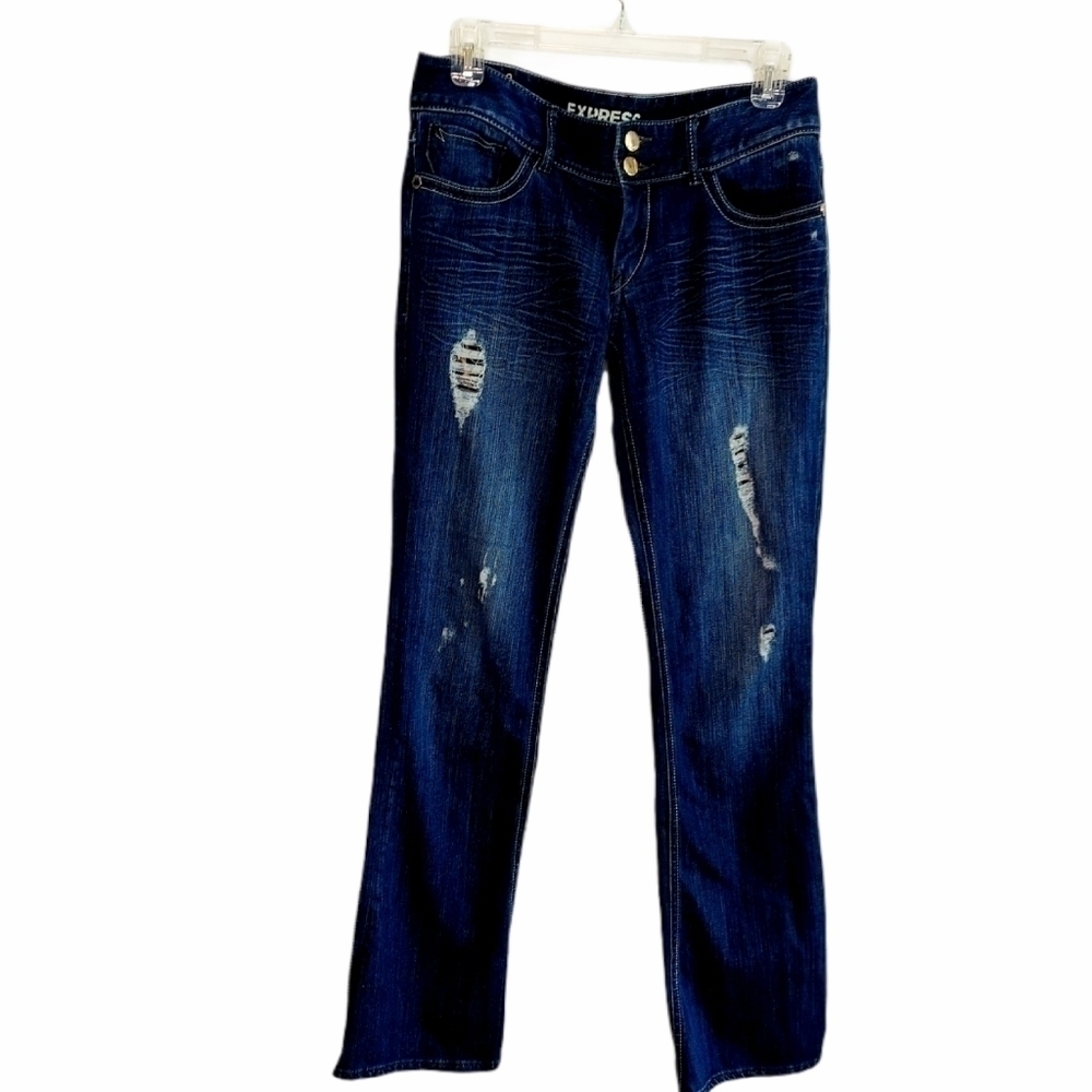 EXPRESS JEANS Stella Boot Cut Size 4 Distressed